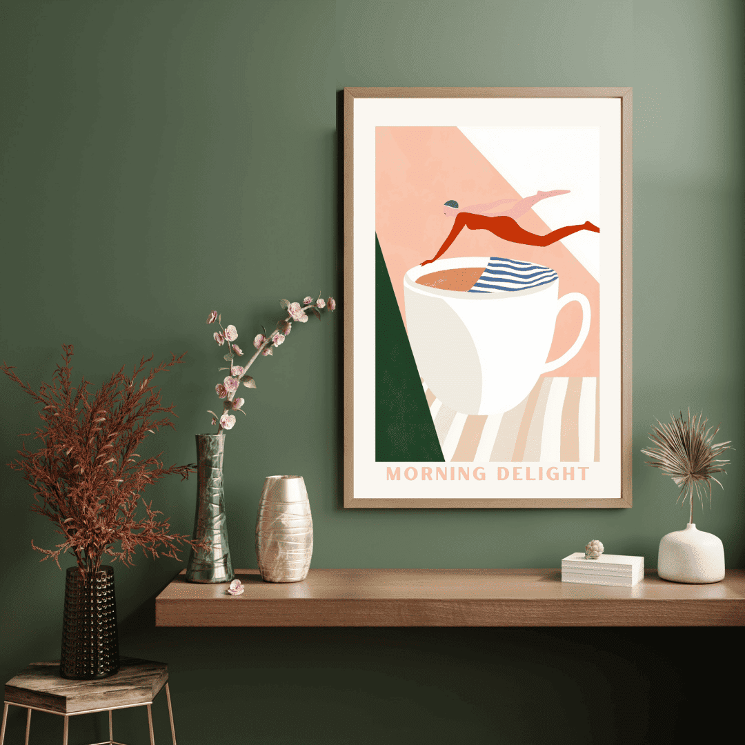 Coffe Diving Drink Poster