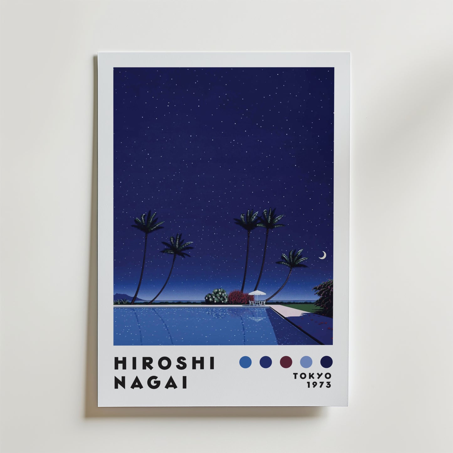 Hiroshi Nagai Starry Night Pool Poster