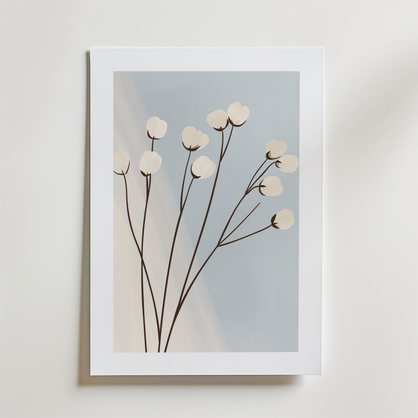 Minimalist cotton flower Poster