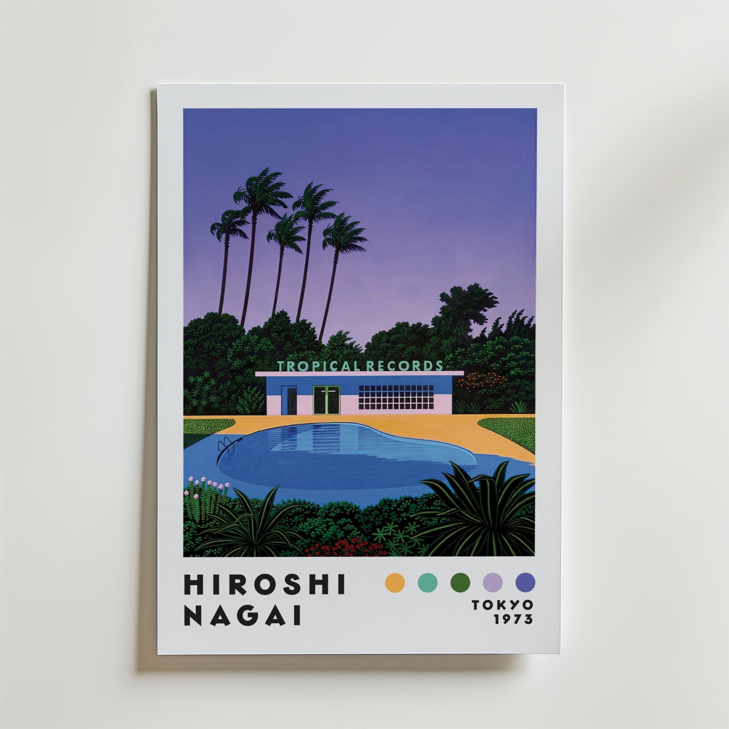 Hiroshi Nagai Tropical Records Poster