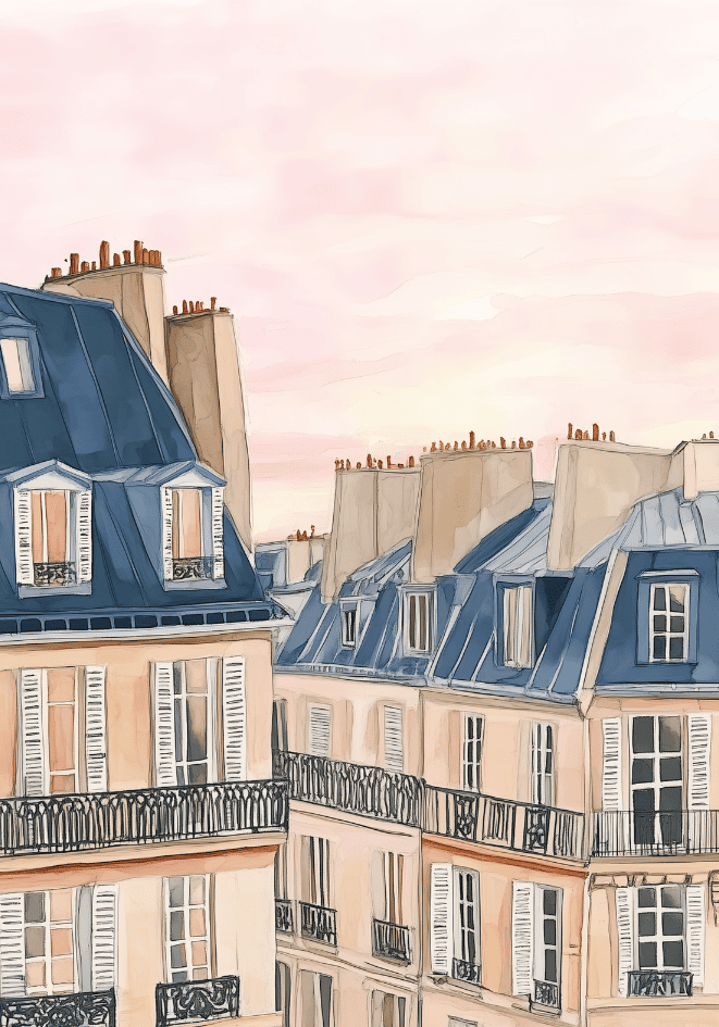 Paris Balcony View Poster