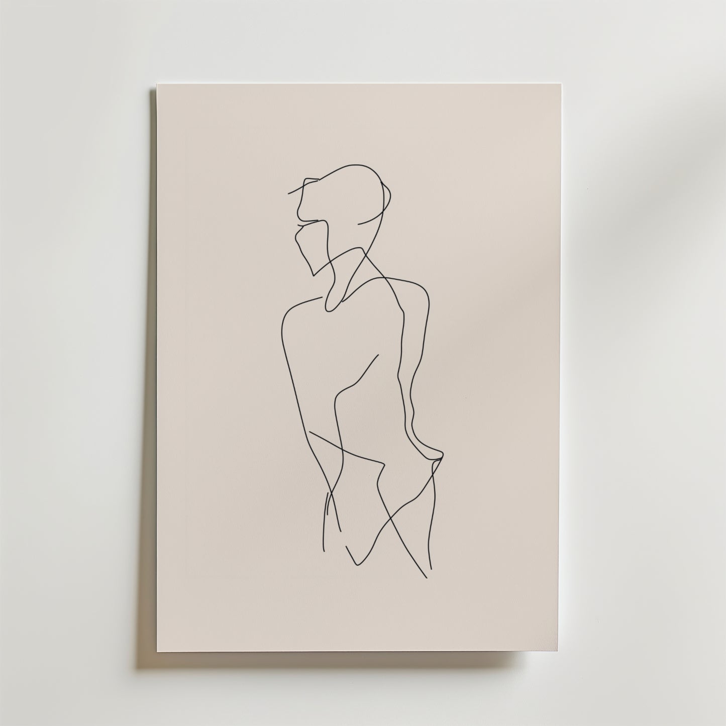 Solitary Line Body Poster