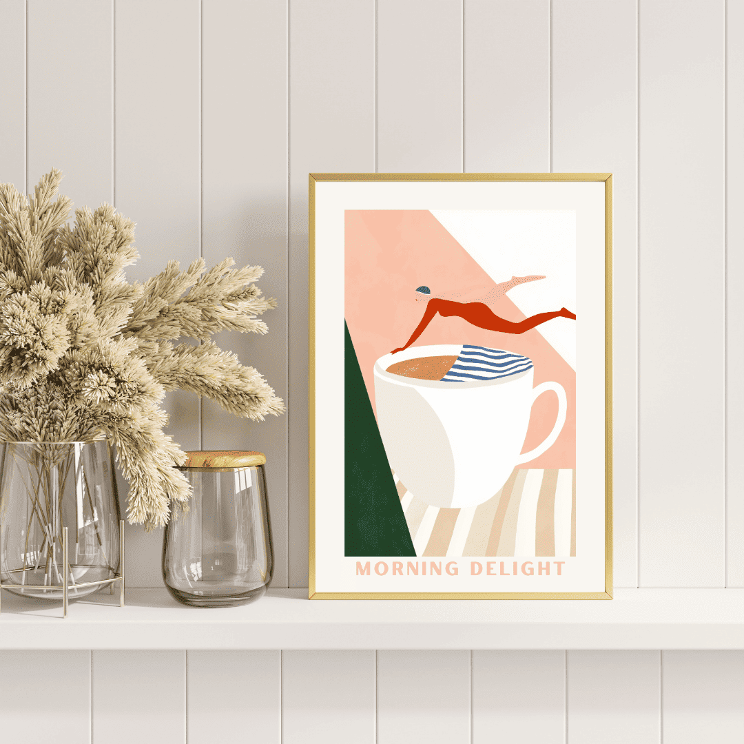 Coffe Diving Drink Poster