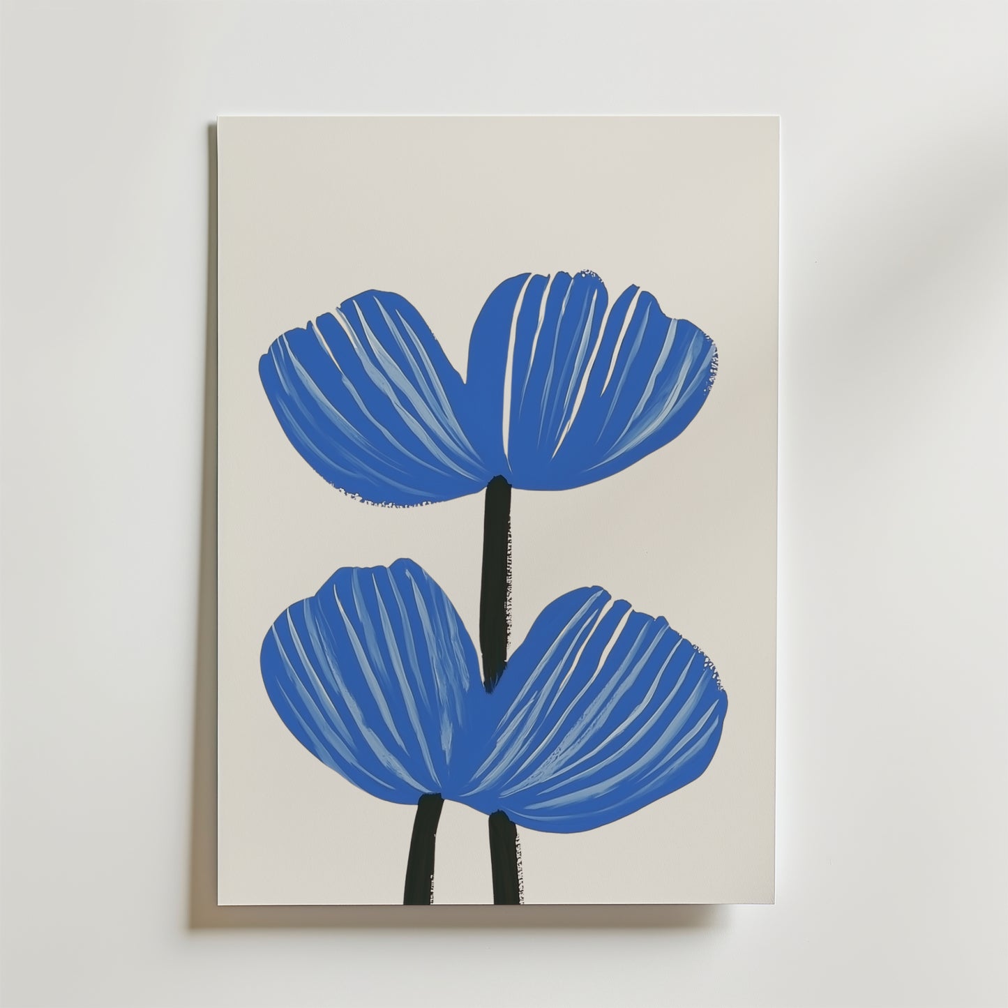 Blue floral Botanical Home Poster