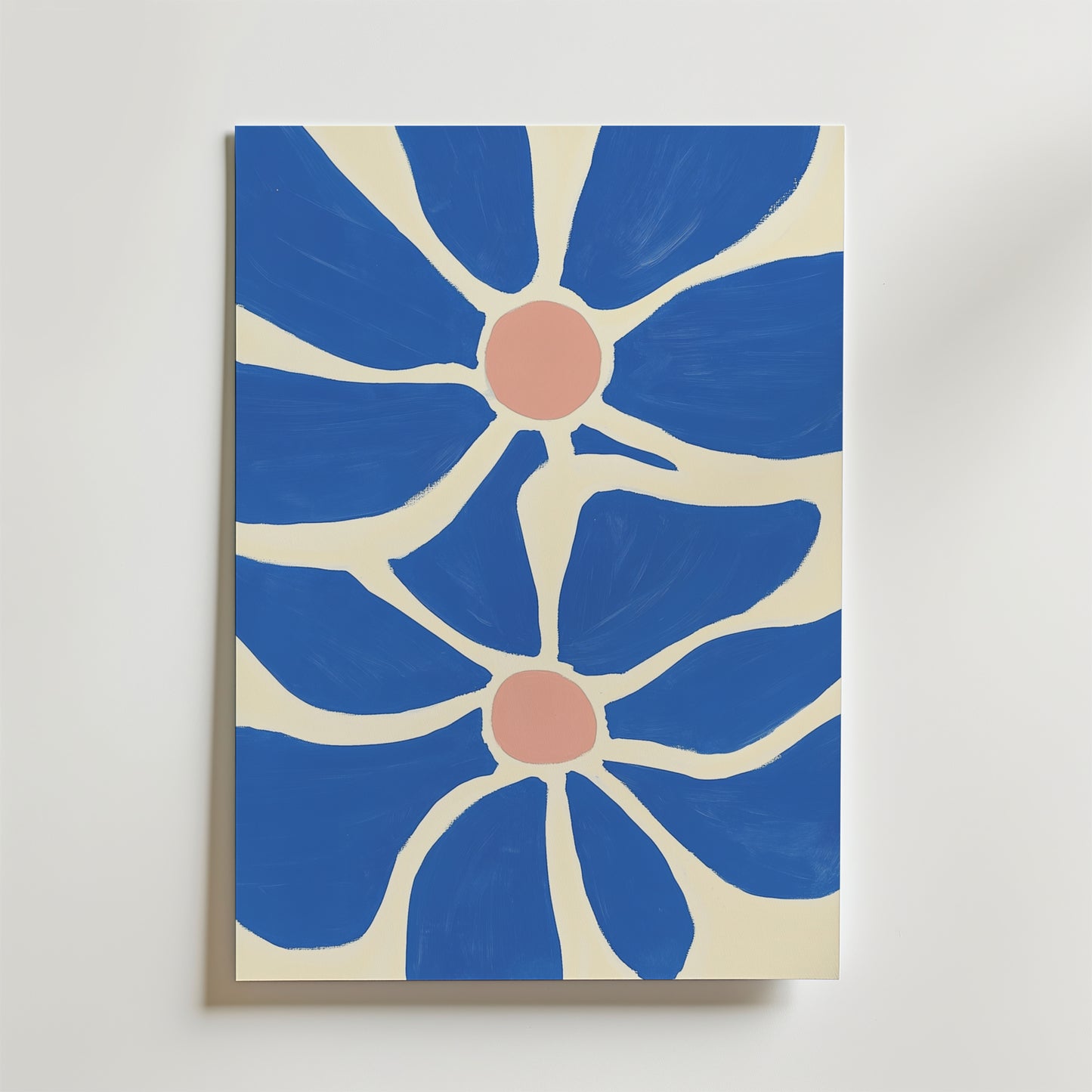Happy Blue Flower No.2 Poster