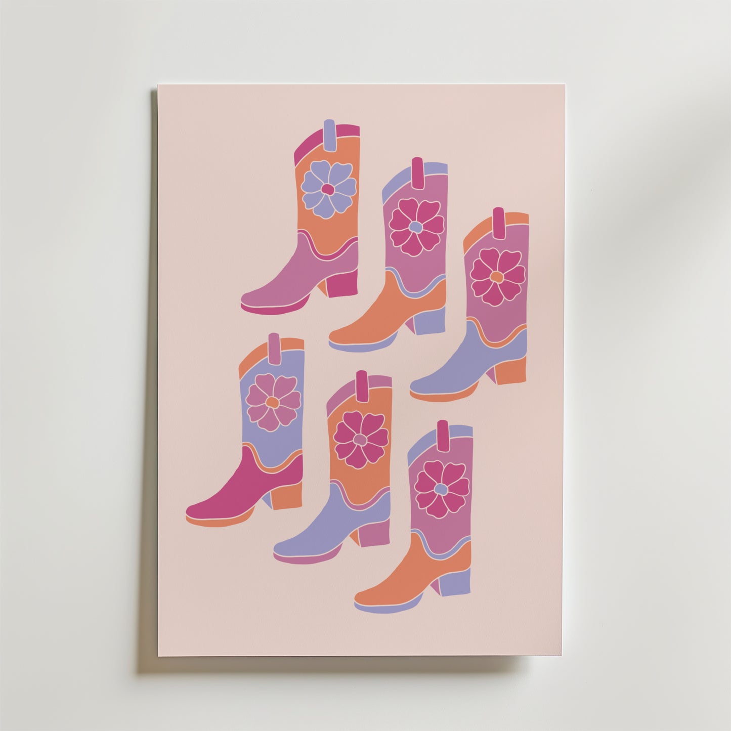 Pink Cowboy Boots Poster
