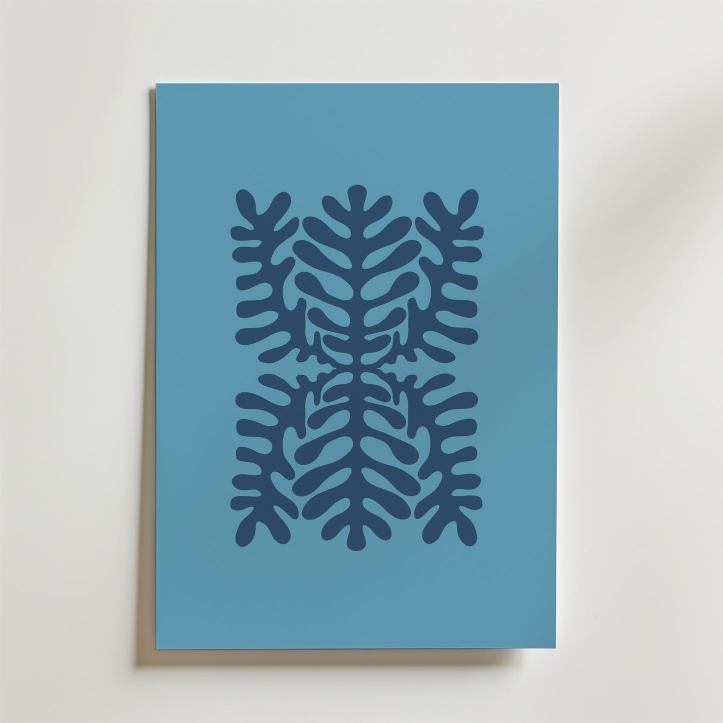 Deep Blue Symmetry Poster