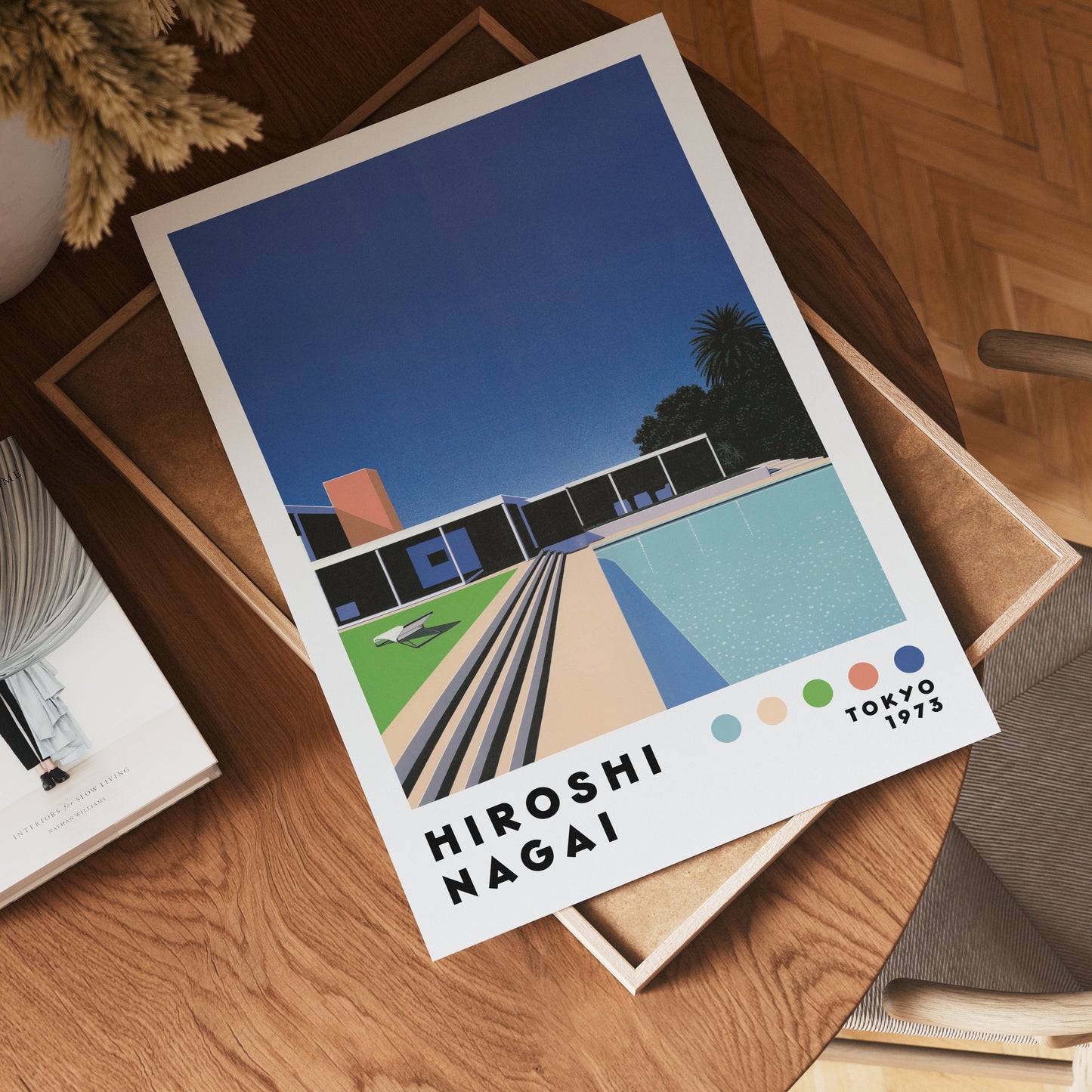 Hiroshi Nagai Modern Villa Pool Poster
