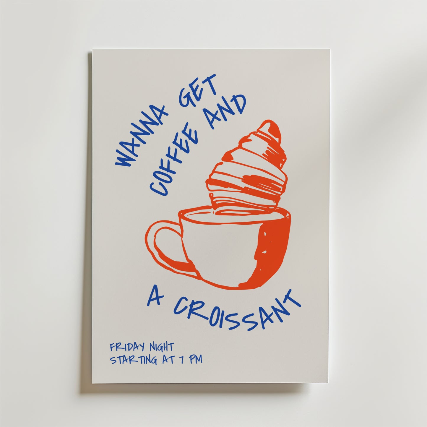Get Coffee And Croissant Poster