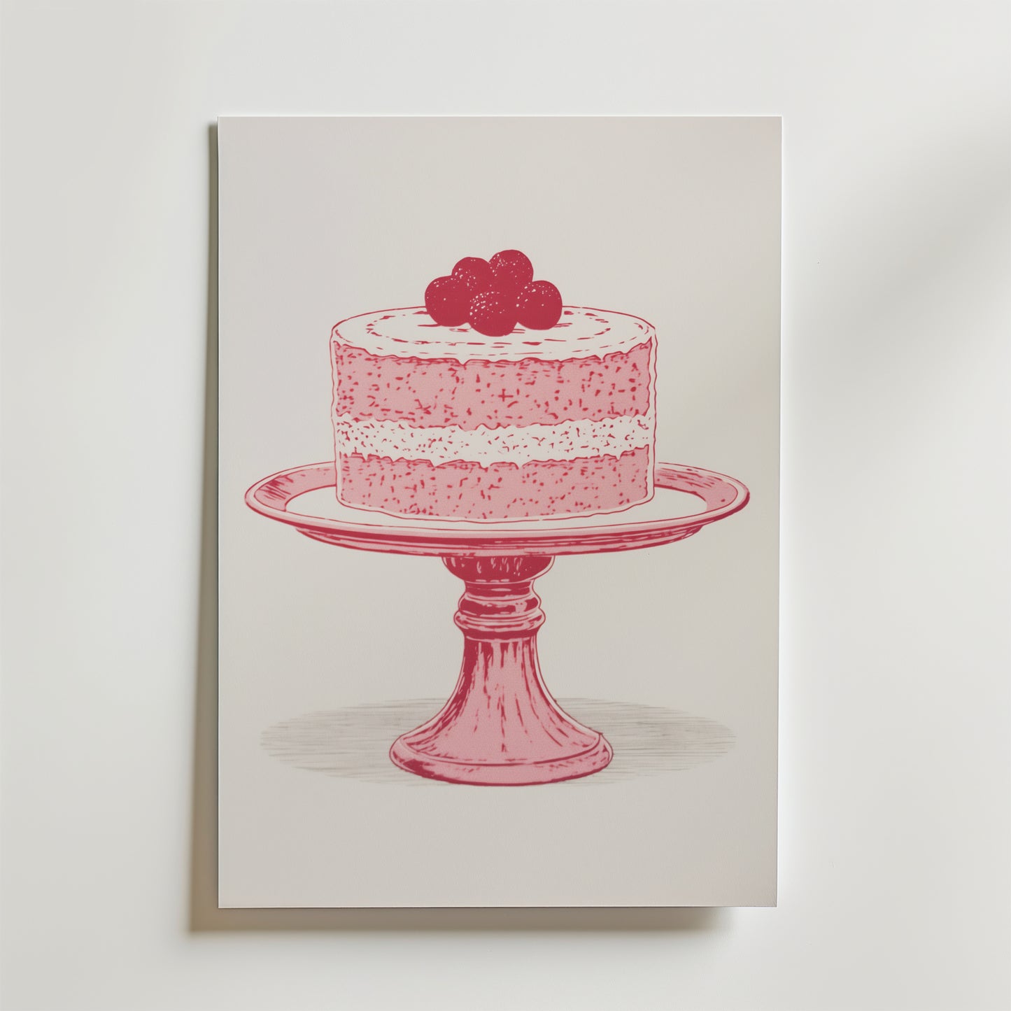 Raspberry Cake Poster