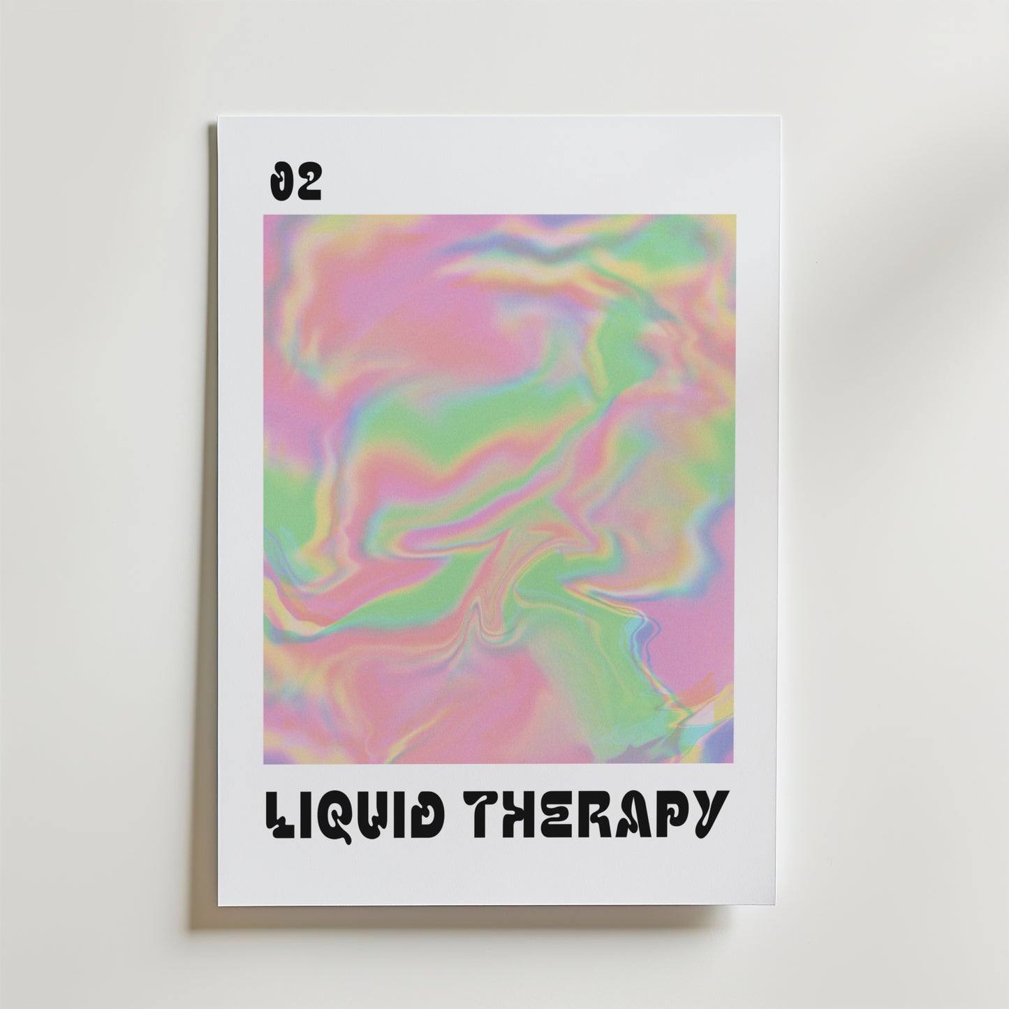 Liquid Therapy Pastel Swirl Poster