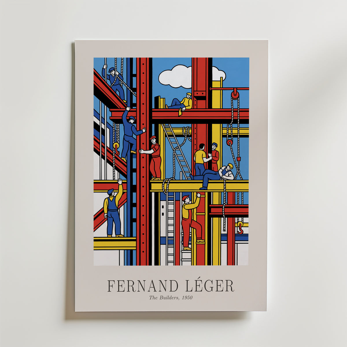 Fernand Leger The Builders 1950 Poster – med passepartout