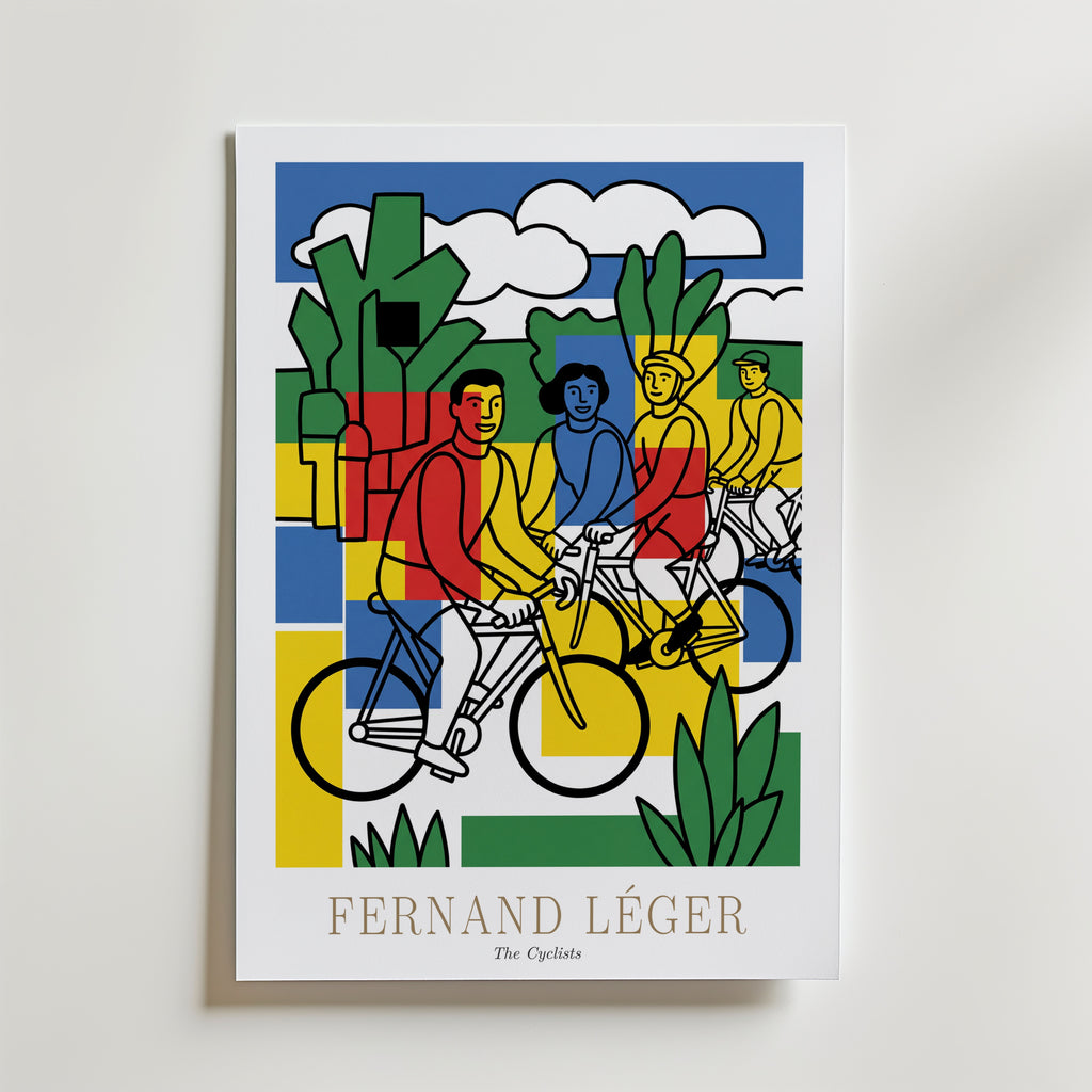 Fernand Leger The Cyclists Poster – med passepartout