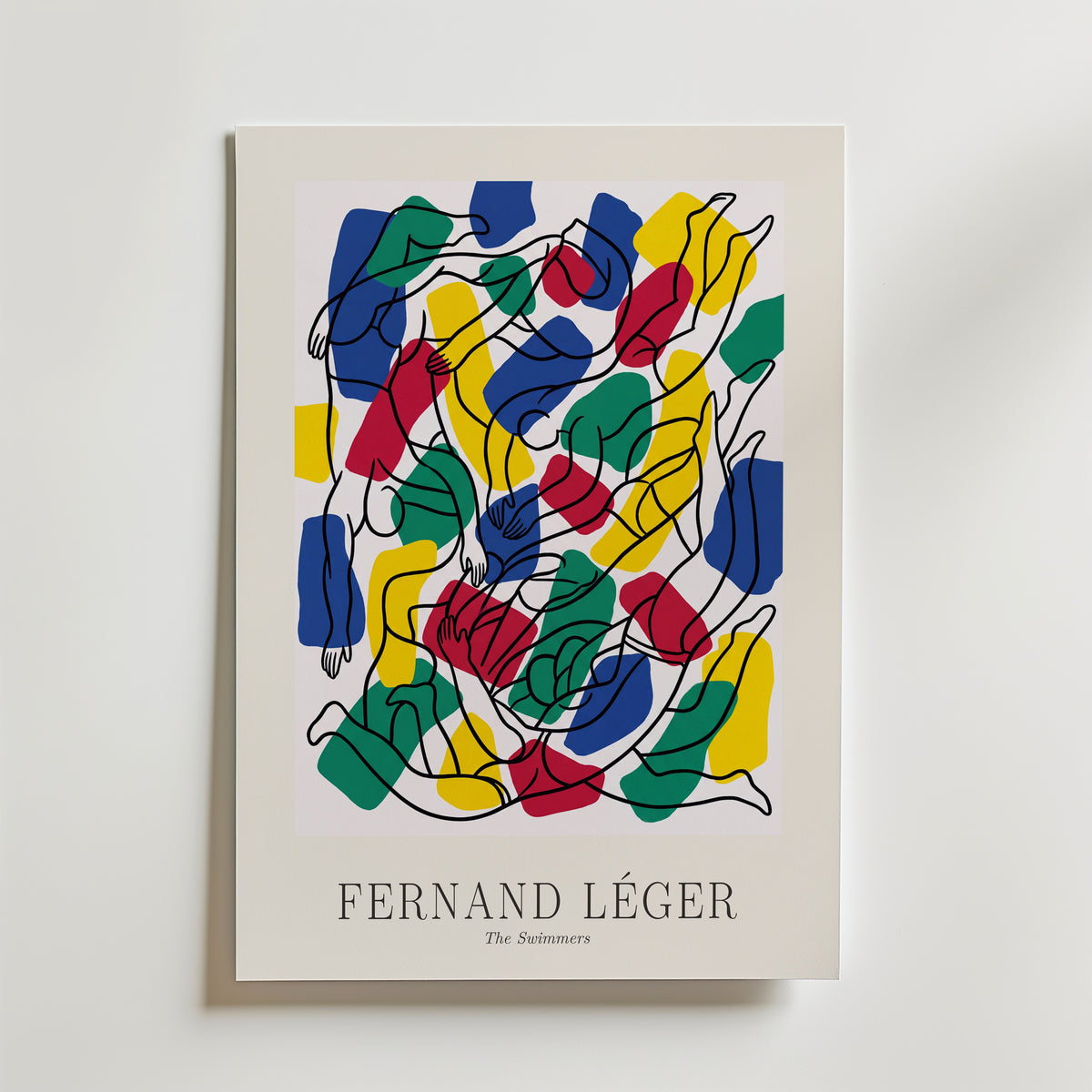 Fernand Leger The Swimmers Poster – med passepartout