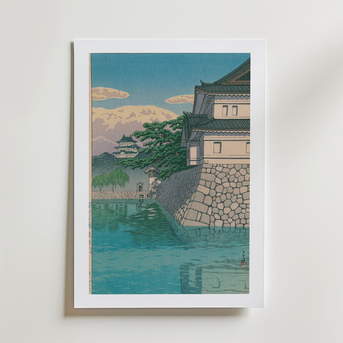 Hasui Kawase Kikyo Gate 1929 Poster – med passepartout