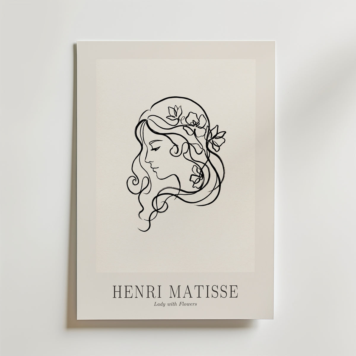 Henri Matisse Lady with Flowers Poster – med passepartout