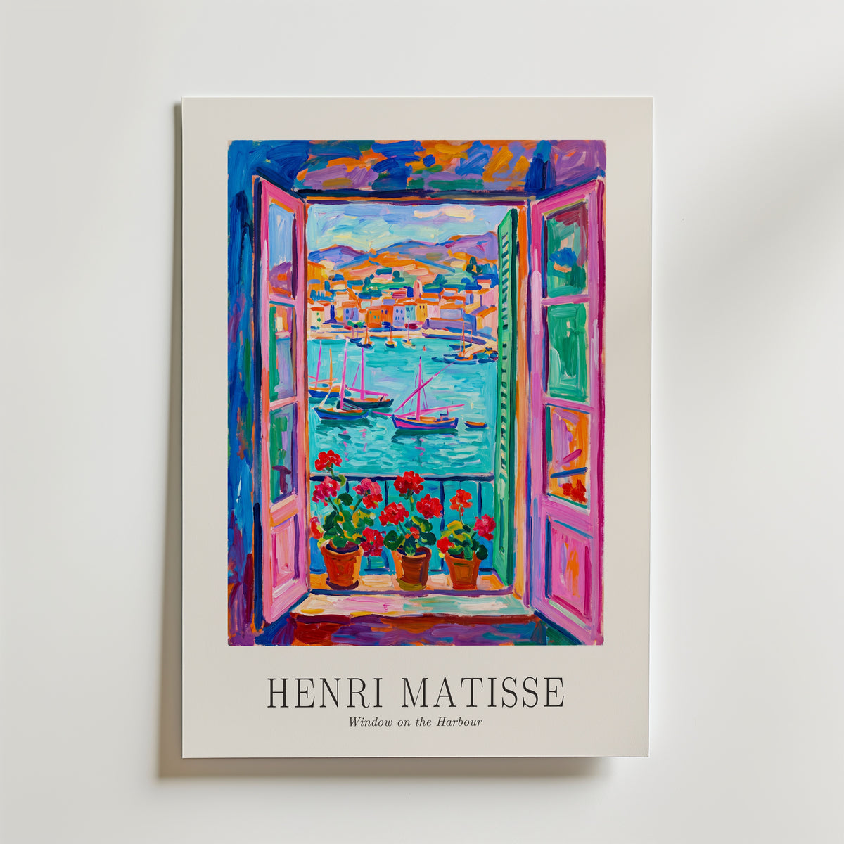 Henri Matisse Window on the Harbour Poster – med passepartout