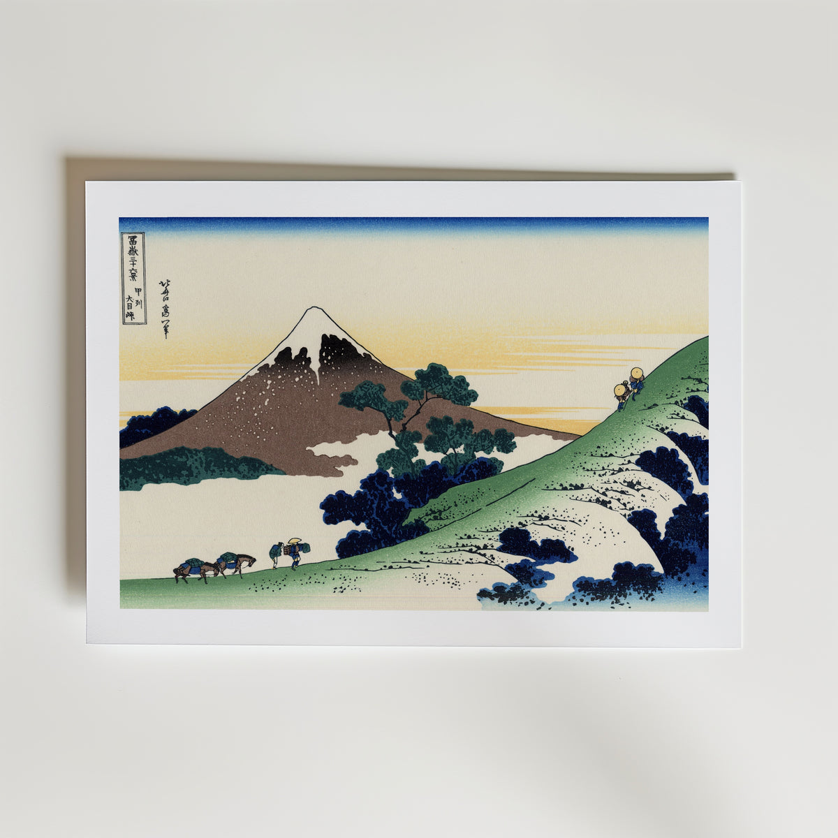 Katsushika Hokusai Inume Pass 1831 Poster – med passepartout