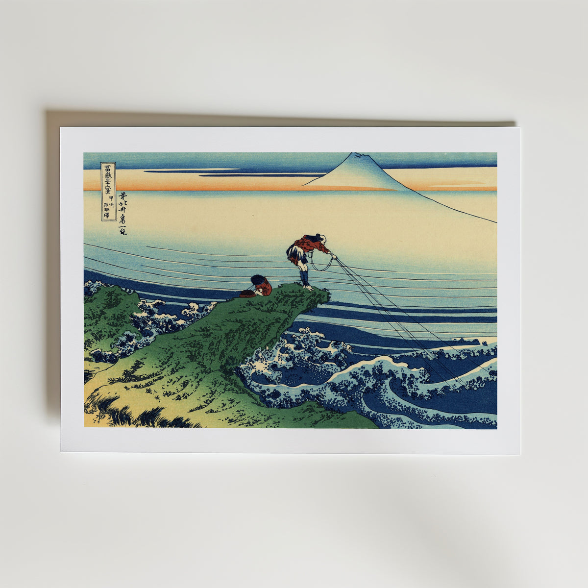 Katsushika Hokusai Kajikazawa in Kai Province 1831 Poster – med passepartout