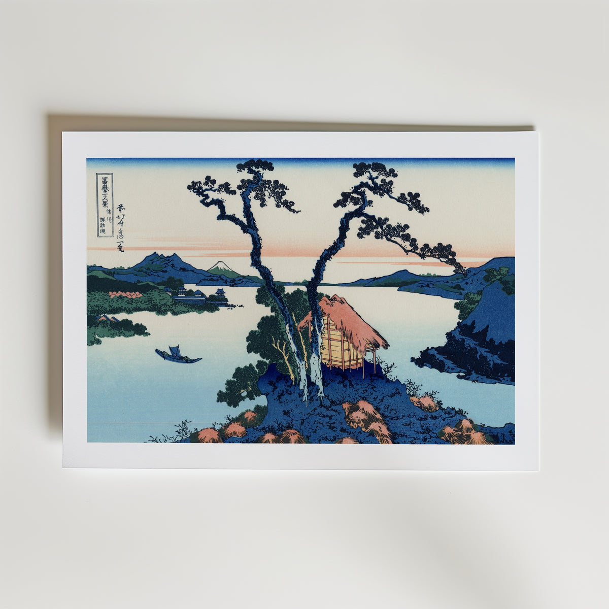 Katsushika Hokusai Lake Suwa in Shinano Province 1831 Poster – med passepartout