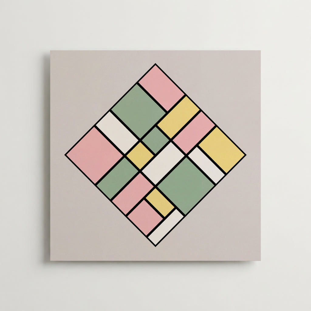 Piet Mondrian Pastel Lozenge Poster – produktbild
