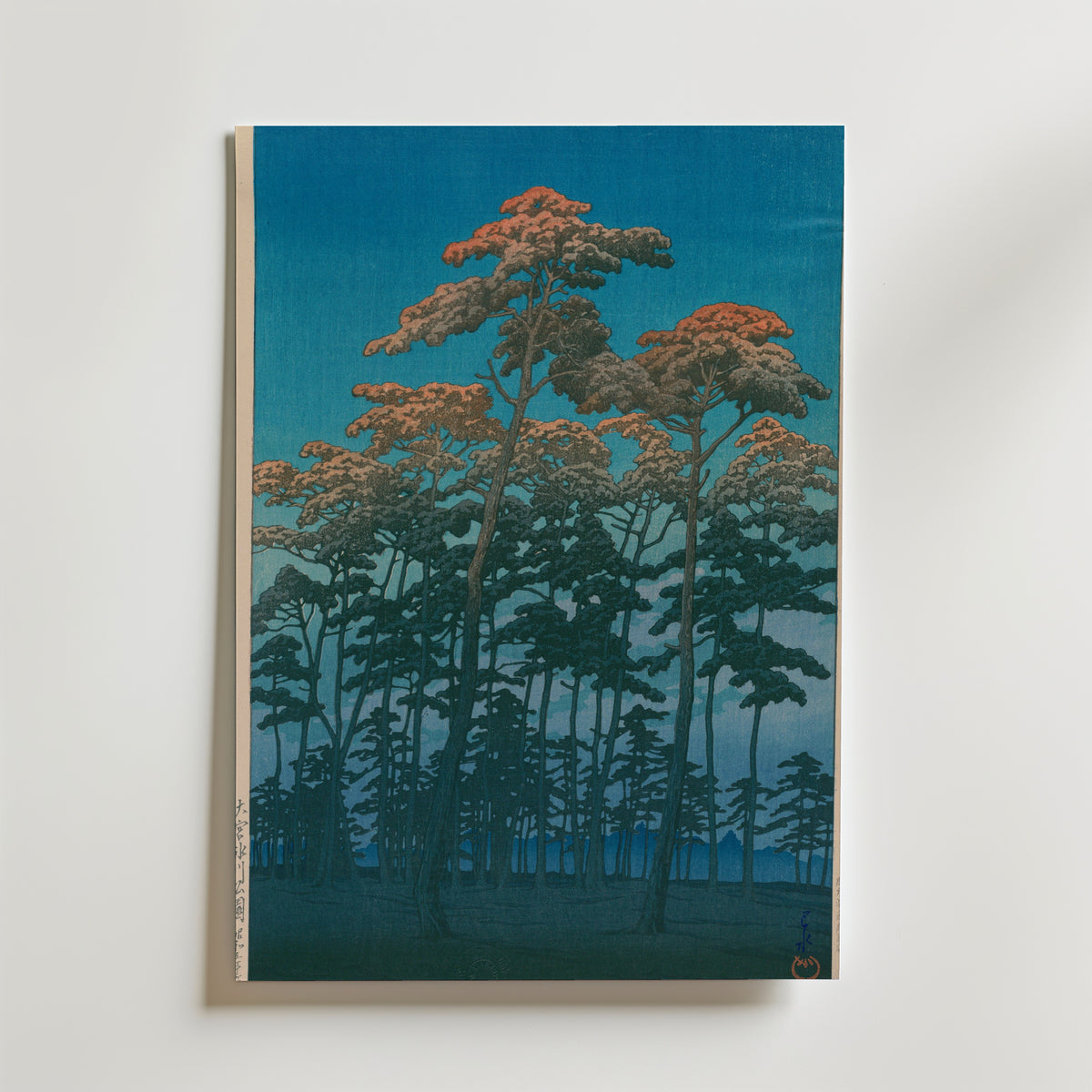 Hasui Kawase Hikawa Park at Omiya 1930 Poster – utan passepartout