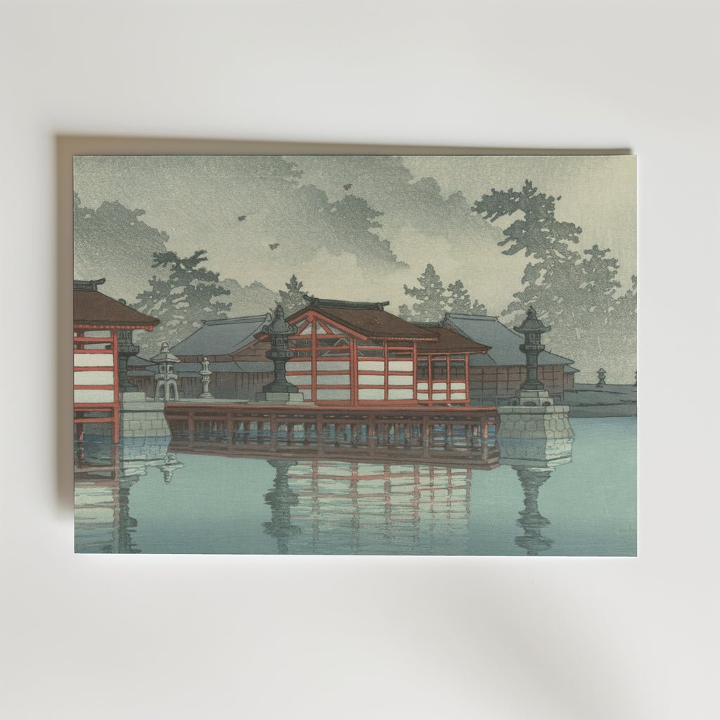 Hasui Kawase Miyajima in Mist 1947 Poster – utan passepartout