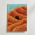 Hidden Cat Dunes Poster – canvas utan passepartout