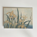 Katsushika Hokusai Irises and Grasshopper 1833 Poster – utan passepartout