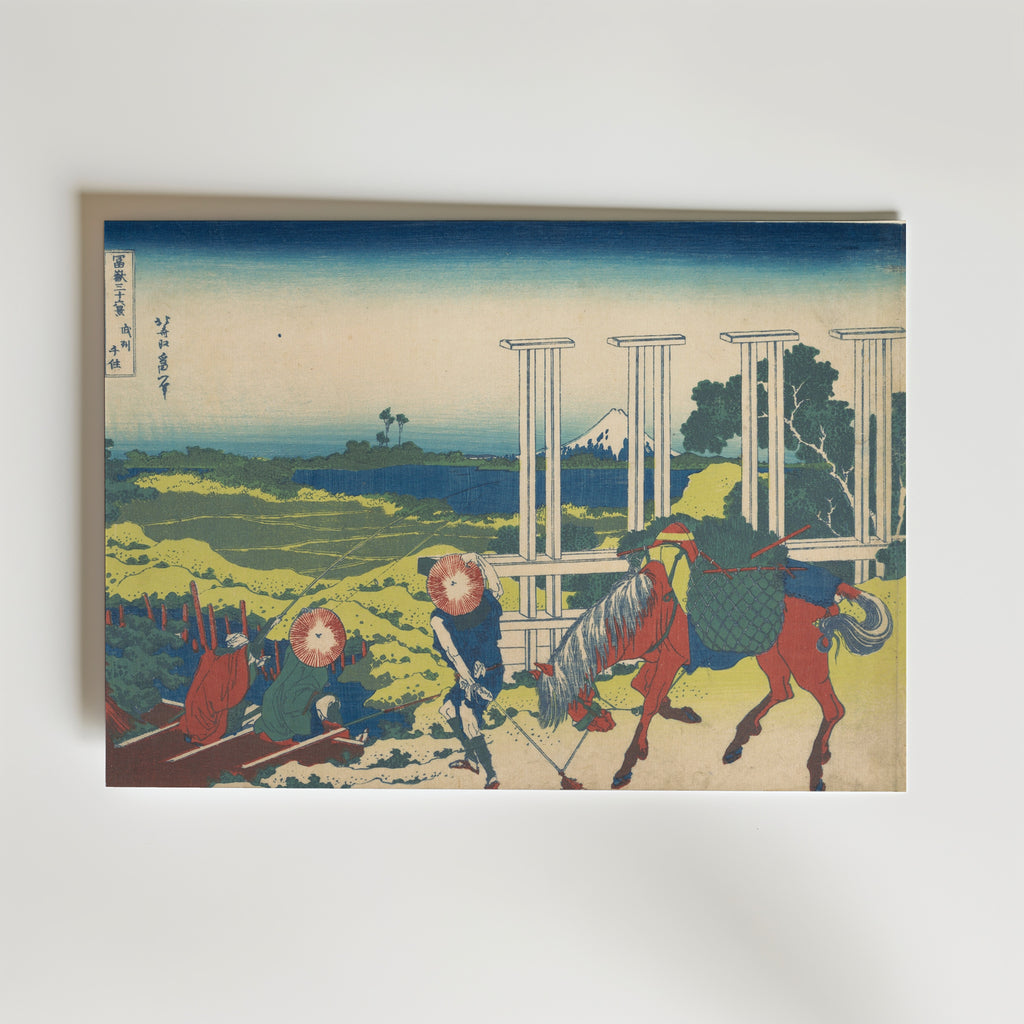 Katsushika Hokusai Senju in Musashi Province 1831 Poster – utan passepartout
