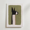 Minimal Boston Terrier Poster – canvas utan passepartout