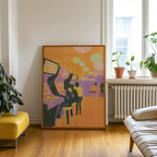 Mockup av Jackpot Dreams affisch på vägg – köp enkelt hos Bozetto i hög kvalitet