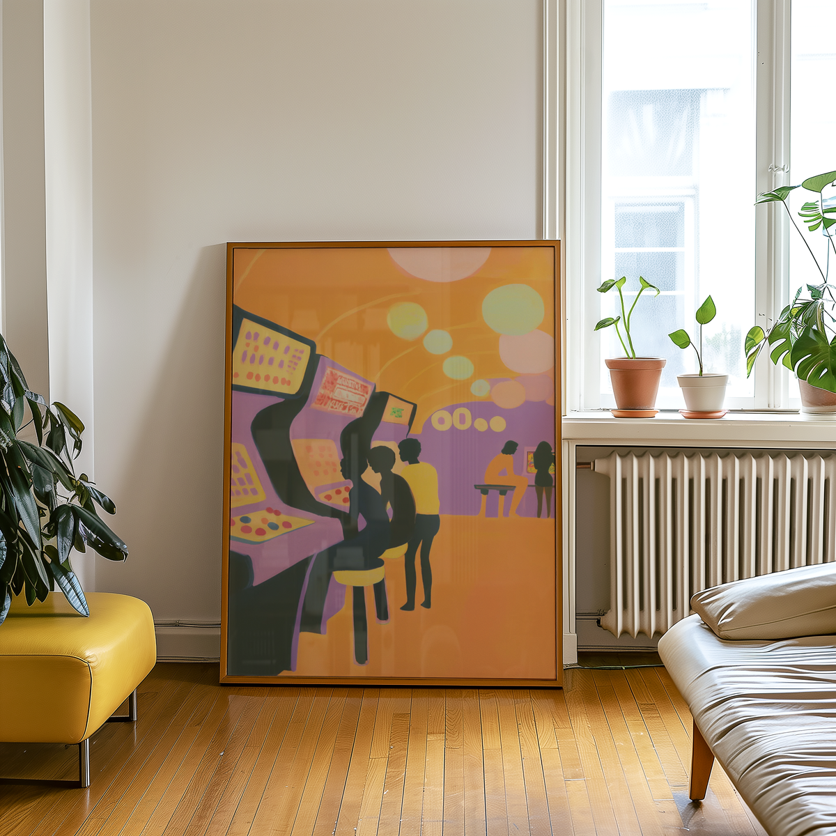 Mockup av Jackpot Dreams affisch på vägg – köp enkelt hos Bozetto i hög kvalitet