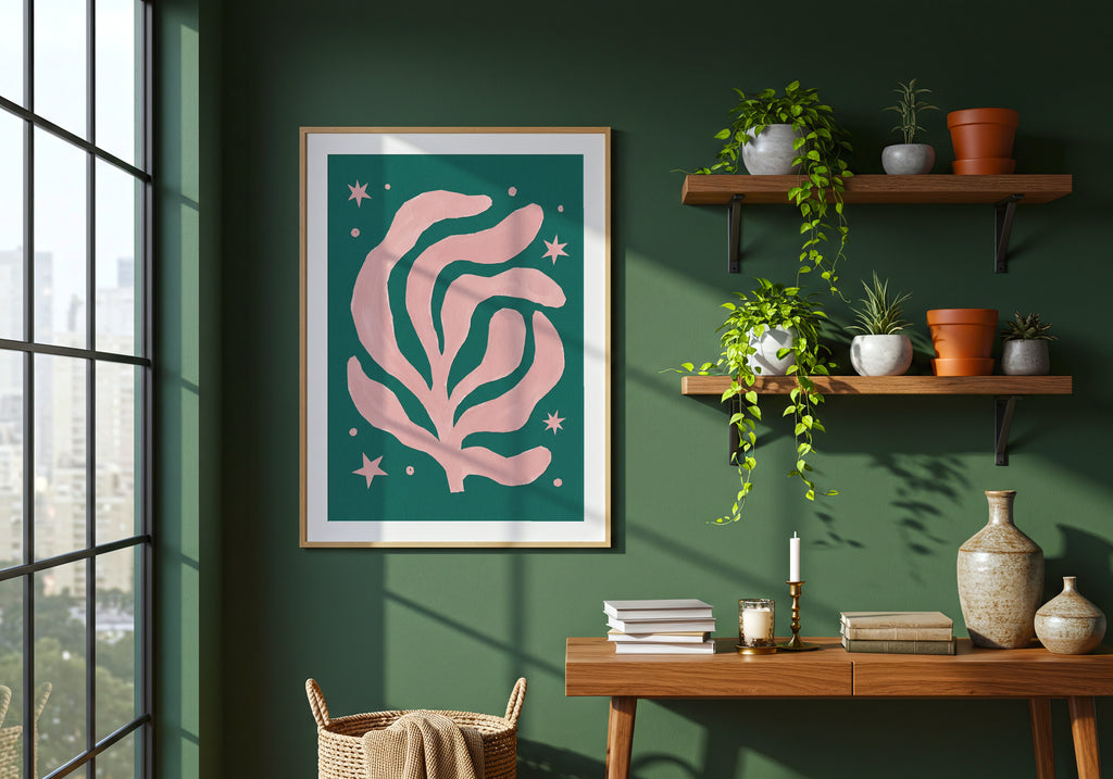 Henri Matisse Pink Algae Poster – i rum 1