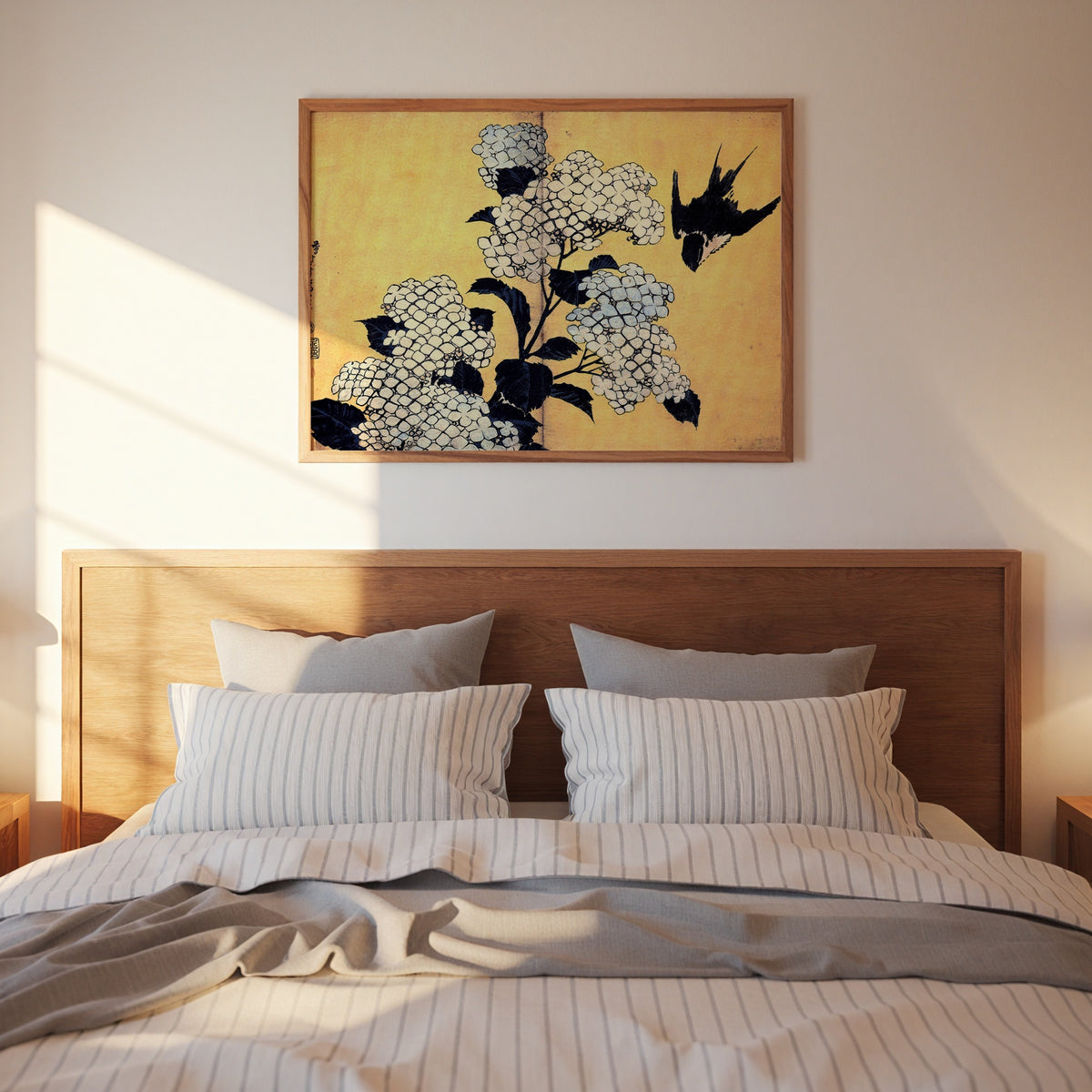 Katsushika Hokusai Hydrangea and Swallow 1834 Poster – i rum 1