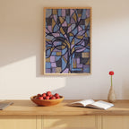 Piet Mondrian Blossoming Tree in Blue Poster – i rum 1