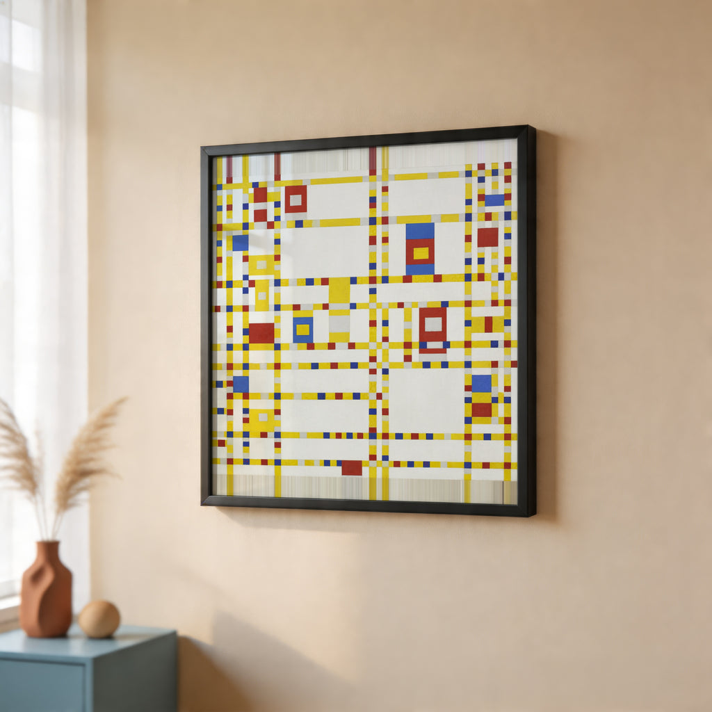 Piet Mondrian Broadway Boogie Woogie 1943 Poster – inramad 2
