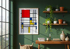 Piet Mondrian Tall Composition with Red Poster – i rum 1