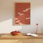 Red Waves and Clouds Poster – i rum 1