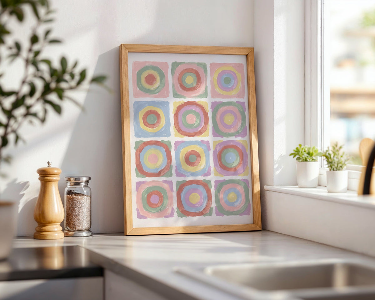 Wassily Kandinsky Concentric Circles in Pastel Poster – i rum 1