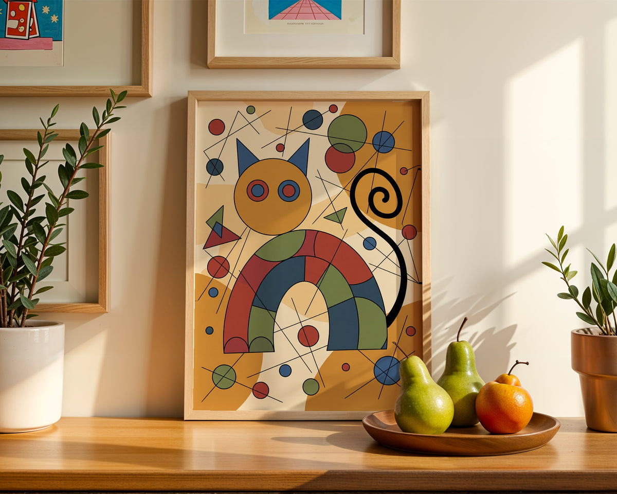 Wassily Kandinsky Geometric Cat Poster – i rum 1