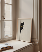 Quiet Peek poster visualiserad på vägg – se rätt storlek med mockup från Bozetto