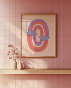 Mockup av Pastel Rainbow Dream affisch på vägg – köp enkelt hos Bozetto i hög kvalitet