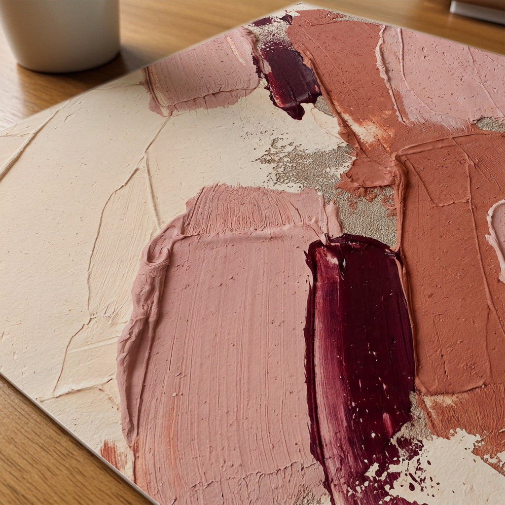 Blush Strokes Poster – närbild på papper