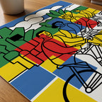 Fernand Leger The Cyclists Poster – närbild på papper