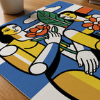 Fernand Leger Women with Flowers Poster – närbild på papper