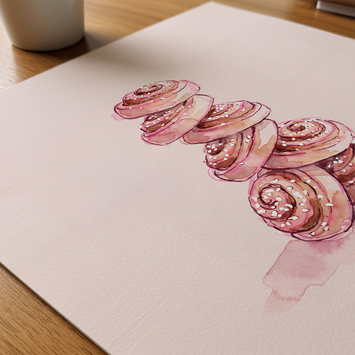 Fika Tower Poster – närbild på papper