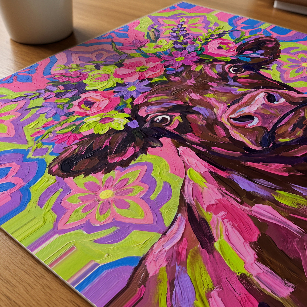Flower Bull Poster – närbild på papper