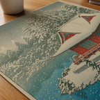 Hasui Kawase Inokashira in Snow 1928 Poster – närbild på papper
