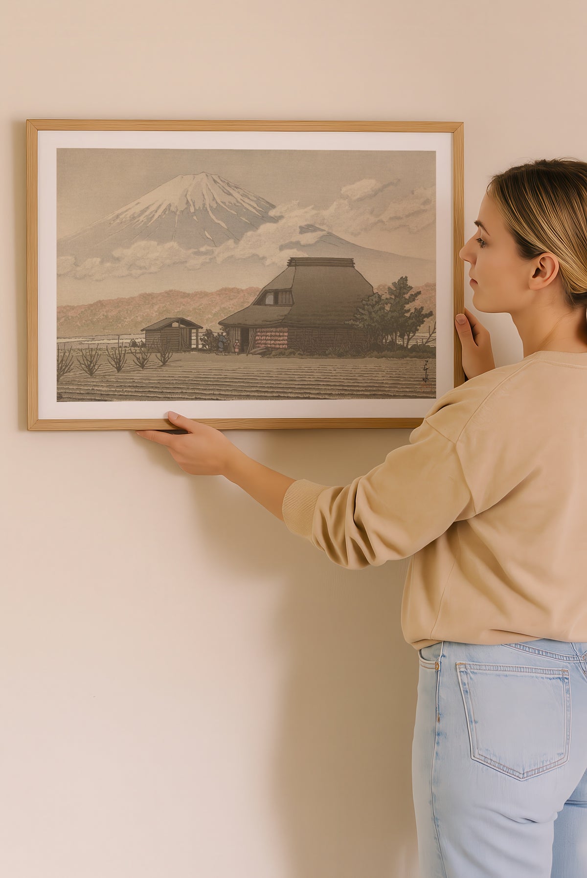 Hasui Kawase Mount Fuji from Narusawa 1936 Poster – i rum 2